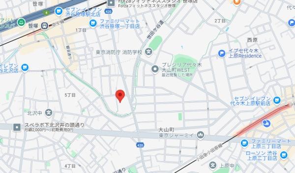 グランエッグス北沢(現地案内図)