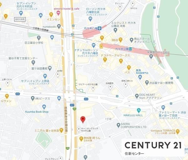 グランレ・ジェイド渋谷富ヶ谷(現地案内図)