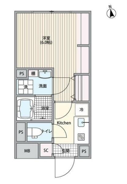 エルファーロ笹塚Ⅲ(間取り)