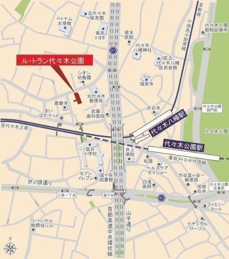 ル・トラン代々木公園(現地案内図)