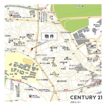 パークキューブ代々木富ヶ谷(現地案内図)