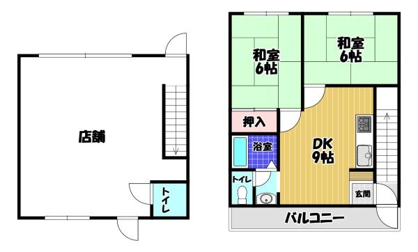梅の里１丁目　貸店舗付住宅