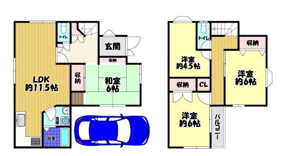 若松町４丁目　貸家