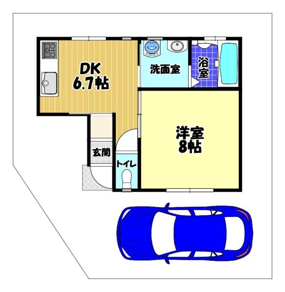 若松町４丁目　貸家