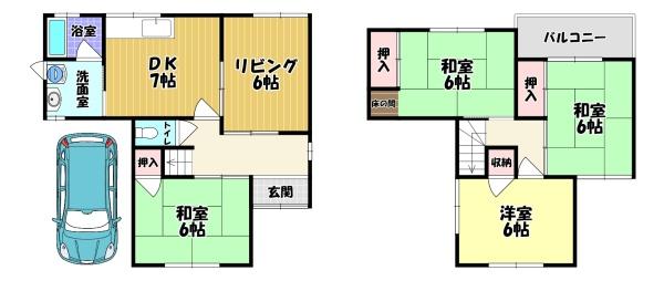 富田林市若松町４丁目　貸家