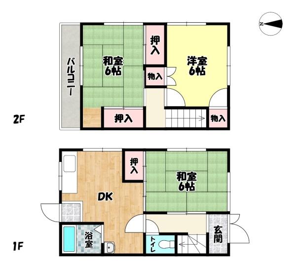 藤沢台６丁目二戸一（左）