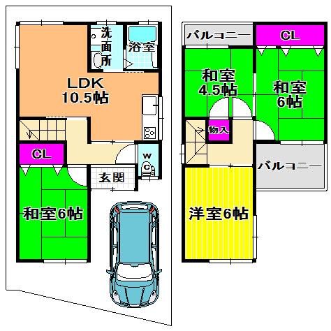 若松町４丁目貸家
