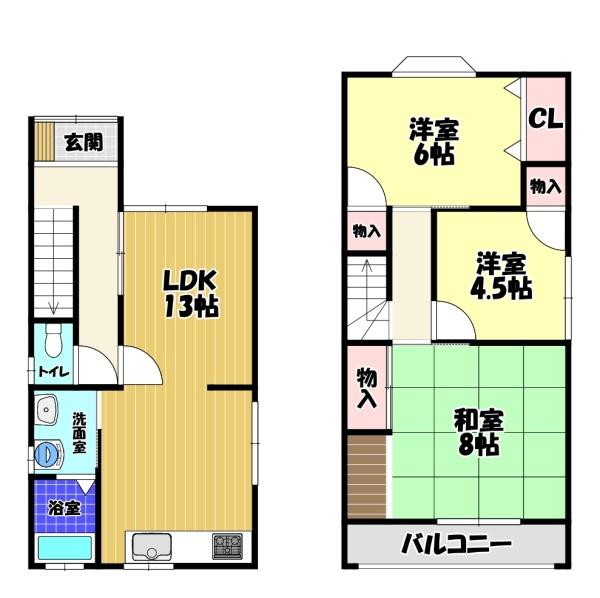 別井１丁目　北６号　貸家