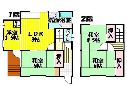 向陽台５丁目貸家
