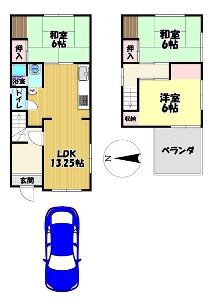 西板持町２丁目貸家