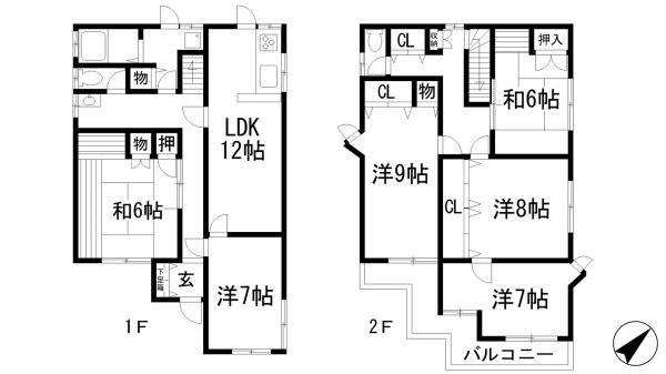雲雀丘3丁目貸家