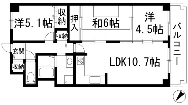 ジャルダン宝塚中山台弐番館A棟