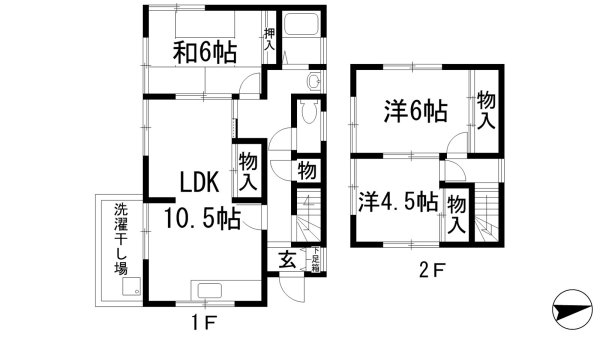 鉢塚1丁目貸家