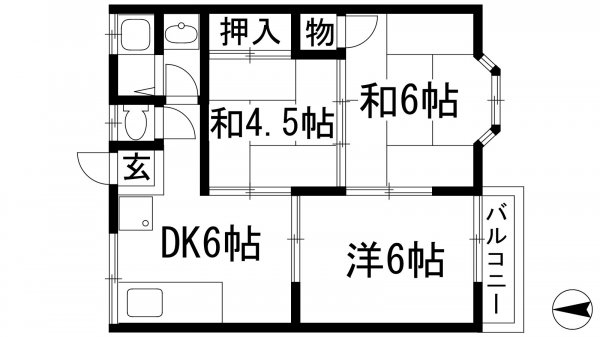 宝塚市川面３丁目のアパート