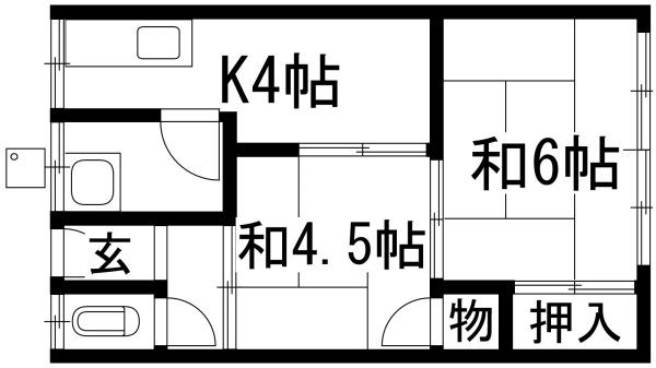 宝塚市中筋９丁目のアパート