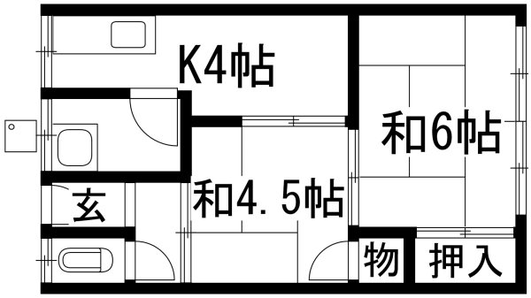 宝塚市中筋９丁目のアパート