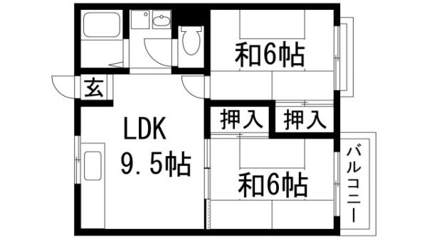 宝塚市山本丸橋１丁目のアパート