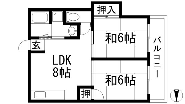 宝塚市塔の町のアパート