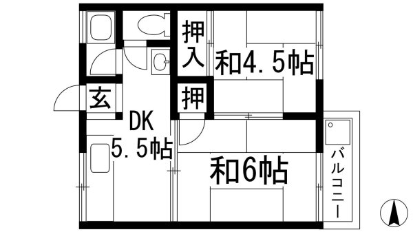 宝塚市中筋１丁目のアパート