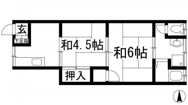 宝塚市南ひばりガ丘１丁目のアパート
