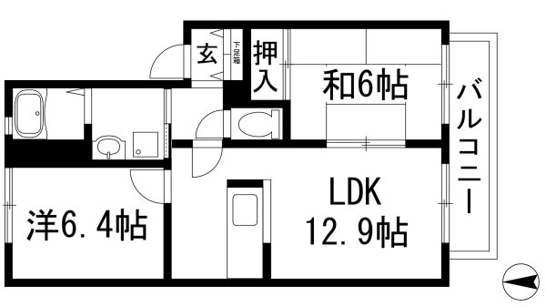 宝塚市山本中２丁目のアパート