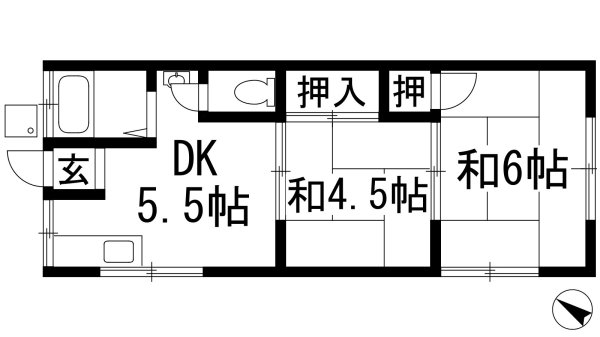 宝塚市逆瀬川２丁目のアパート