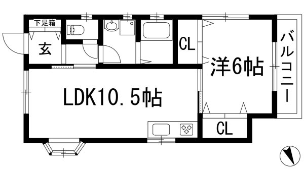 川西市南花屋敷２丁目のアパート