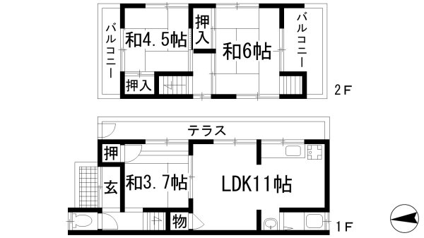 川西市下財町の貸家