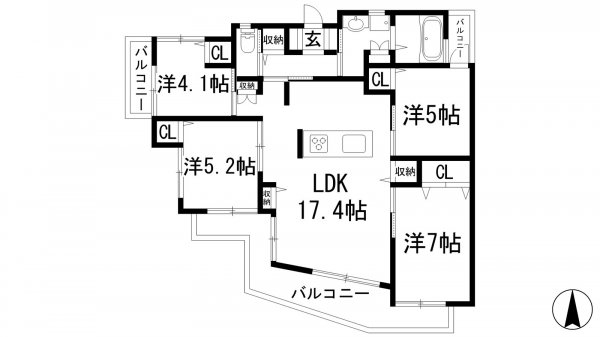 宝塚市雲雀丘山手１丁目のアパート