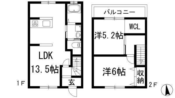 川西市加茂３丁目のテラスハウス