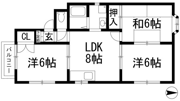 宝塚市川面４丁目のアパート