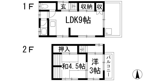 井口堂1丁目貸家
