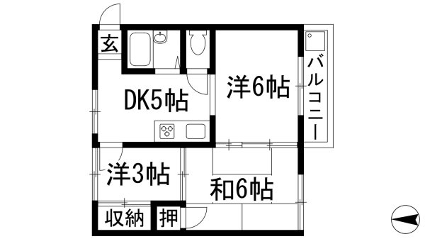 宝塚市星の荘のアパート