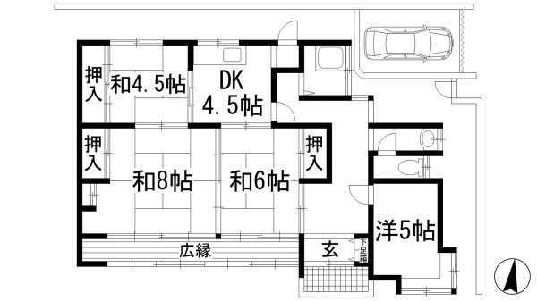 野上4丁目戸建（平屋）