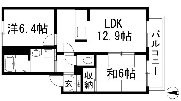 宝塚市山本中２丁目のアパート