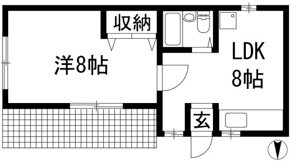 川西市南花屋敷３丁目の貸家