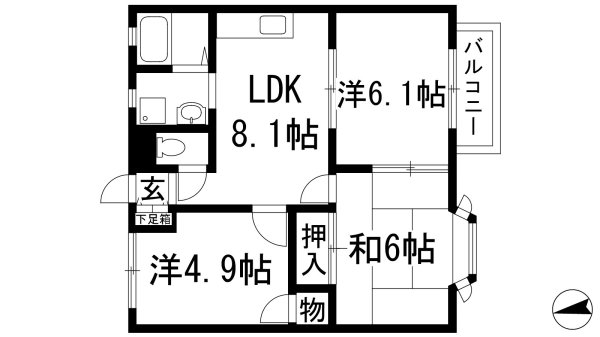 西宮市下大市東町のアパート