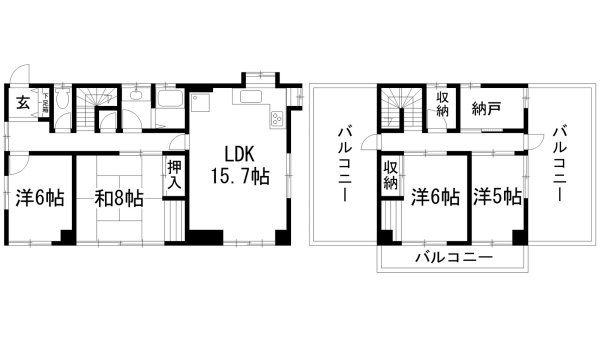 売布ガ丘貸家
