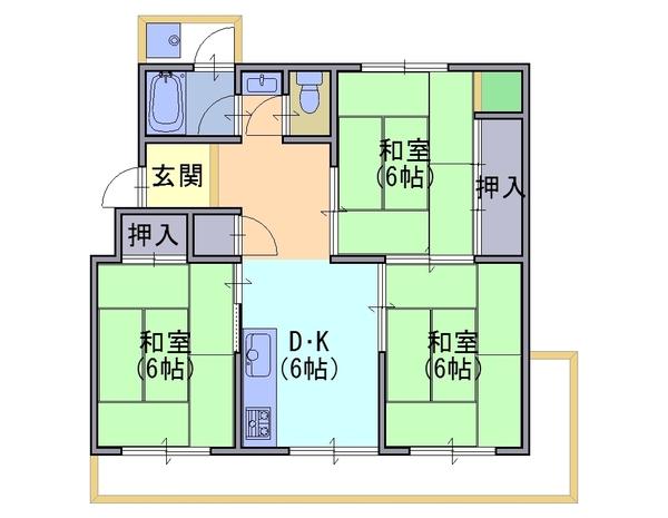 円明寺ヶ丘団地Y棟304号室