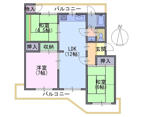 南円明寺ヶ丘団地1棟103号