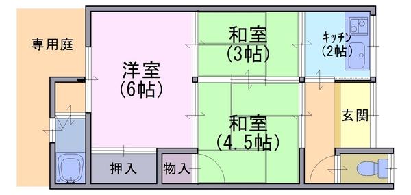 貸家　寺戸町中村垣内25-5　西端号