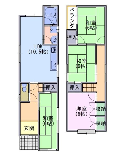 貸家　長岡京市こがねヶ丘9-73