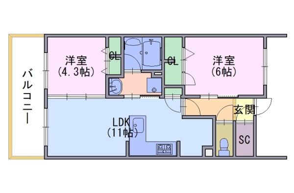 プレサンスロジェ洛西口ザ・レジデンス(間取り)
