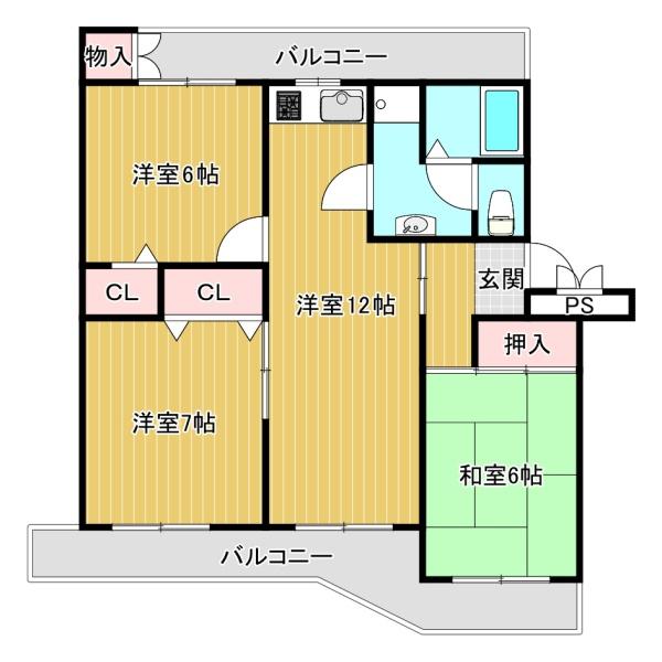 南円明寺ヶ丘団地16棟101号