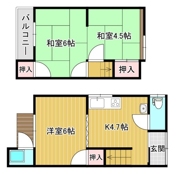 貸家　馬場井料田1-23