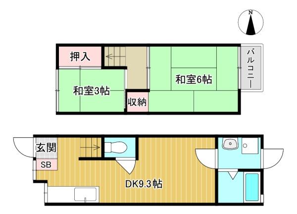 貸家　久世大築町21-23