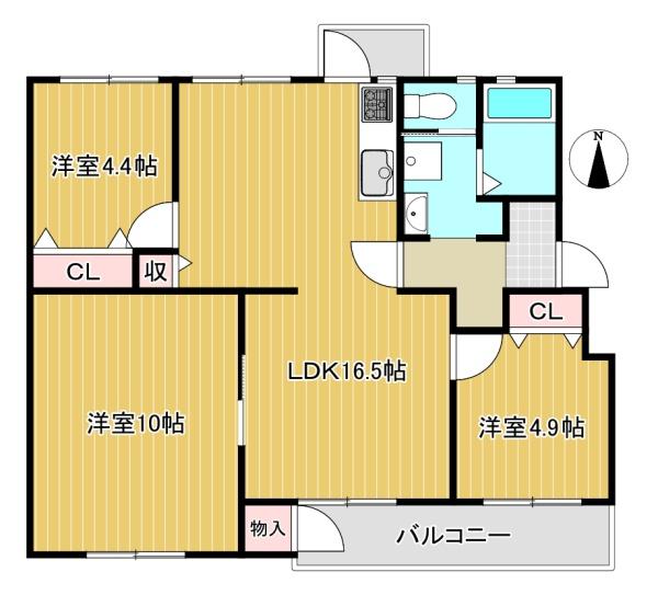 長岡天神ハイツ4号棟　404号