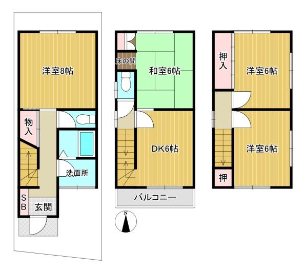 貸家　今里四丁目6-8