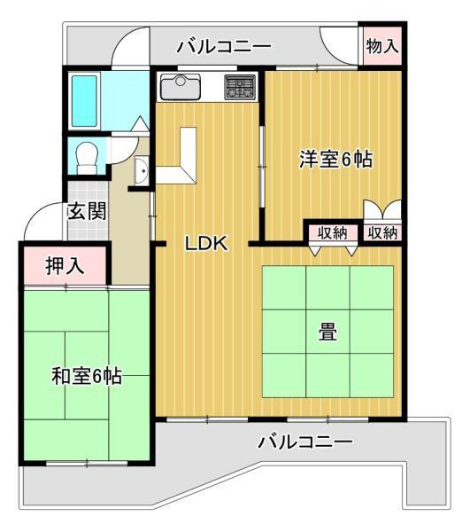 南円明寺ヶ丘団地15棟　402号