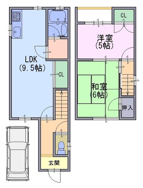 貸家　勝竜寺9-15　南側